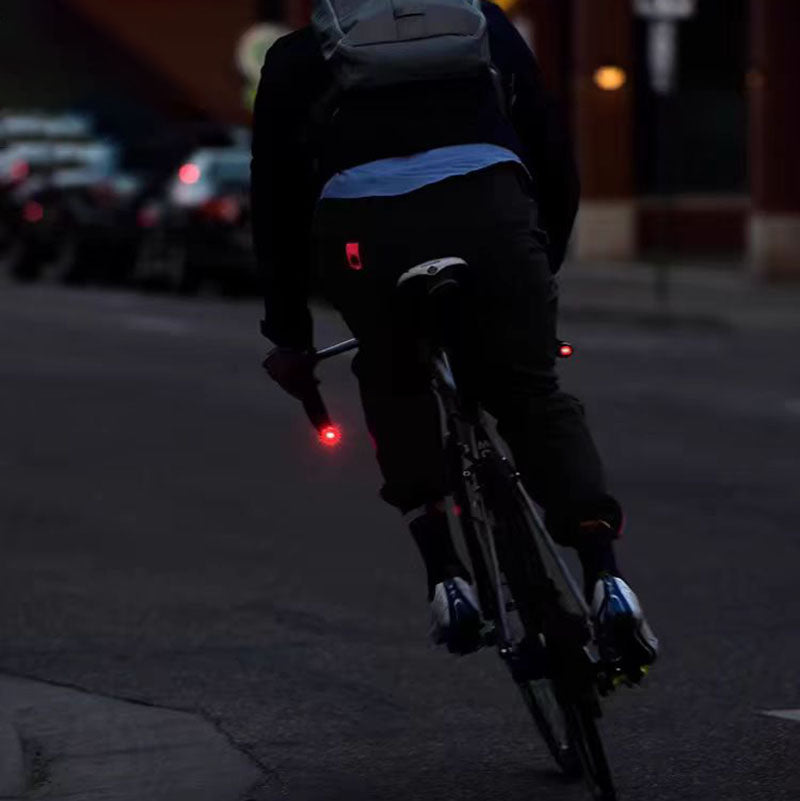 ECM road bicycle handlebar light, waterproof, long battery life, blocked handlebar light, bent handlebar LED warning light, cycling light, bicycle accessories