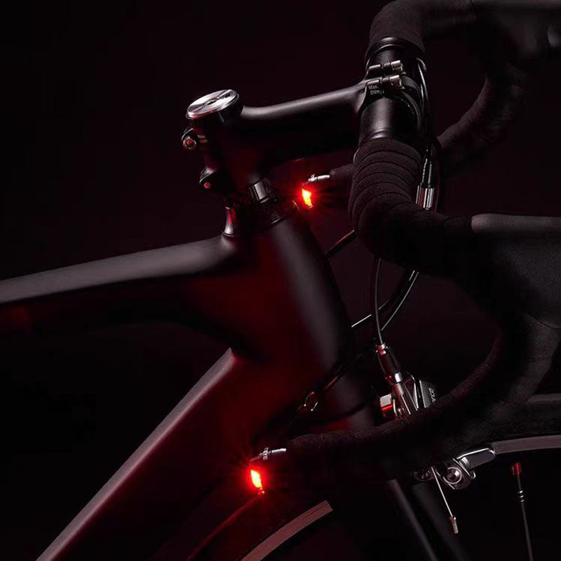 ECM road bicycle handlebar light, waterproof, long battery life, blocked handlebar light, bent handlebar LED warning light, cycling light, bicycle accessories