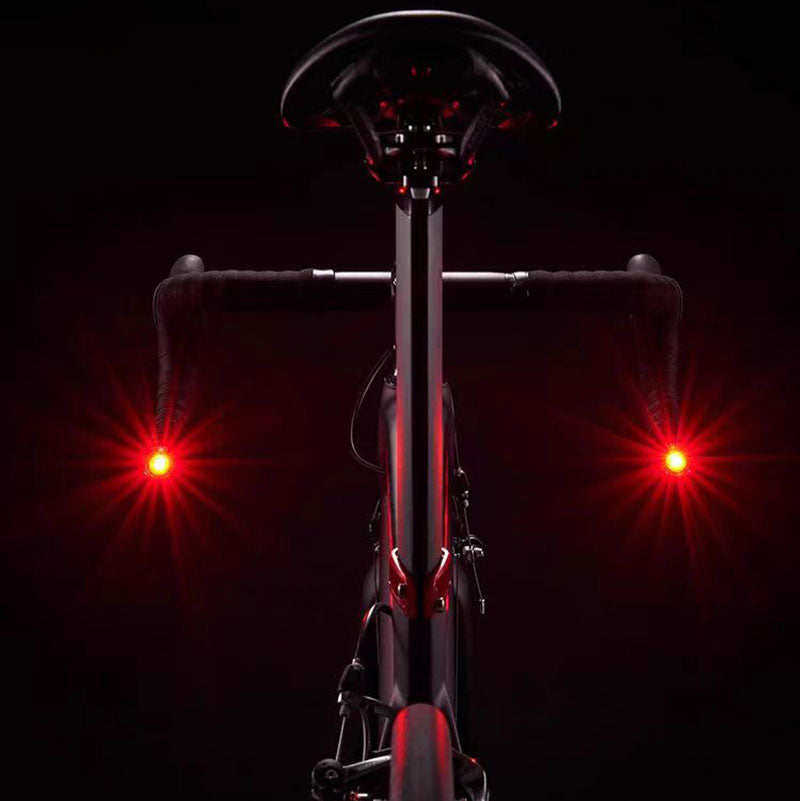 ECM road bicycle handlebar light, waterproof, long battery life, blocked handlebar light, bent handlebar LED warning light, cycling light, bicycle accessories