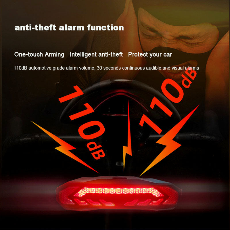 ECM bicycle remote control steering multi-function taillight USB charging with alarm function mountain bike outdoor riding equipment