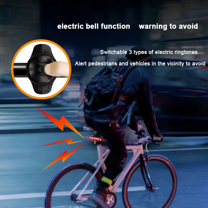 ECM bicycle remote control steering multi-function taillight USB charging with alarm function mountain bike outdoor riding equipment