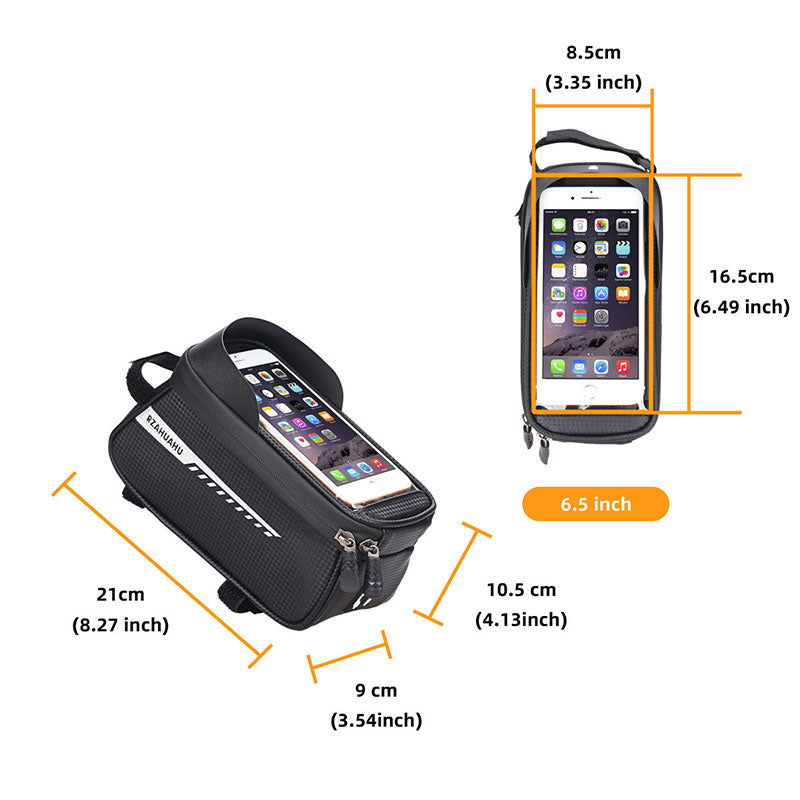 ECM bicycle front beam mobile phone bag mountain road bicycle front beam bag front bag mobile phone saddle bag