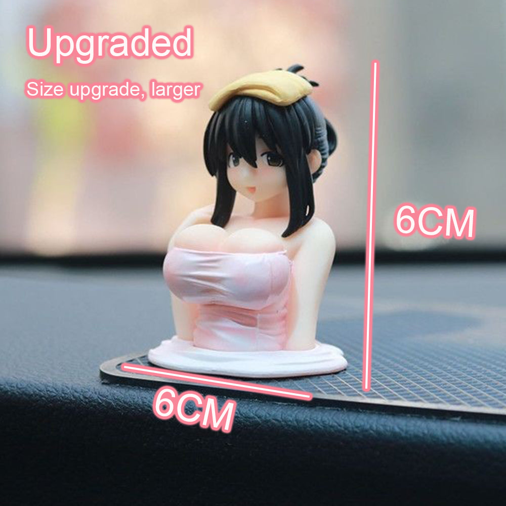 Shaking chest figurine decoration ornaments Internet celebrity decoration sexy girl car center console model ornaments