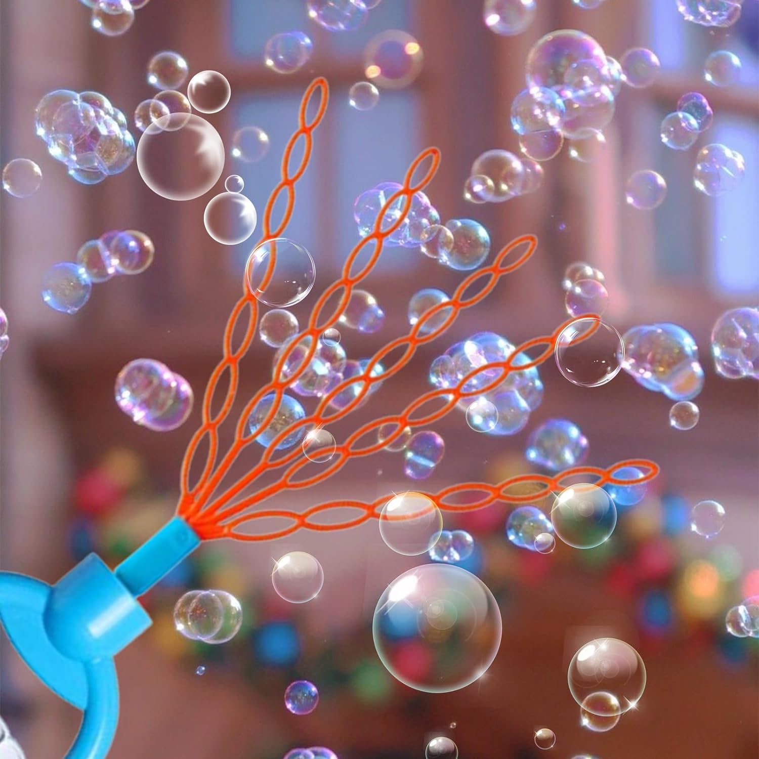 ECM Smiley Face Bubble Wand with Bubble Refill, Kids Bubble Wand Toy, Bubble Machine for Summer Toy Party, Outdoor Activities, Kids Gifts