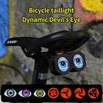 ECM new road bike demon eye HD animation DIY taillight Smart road bike taillight with mobile phone image transfer and custom emoticons
