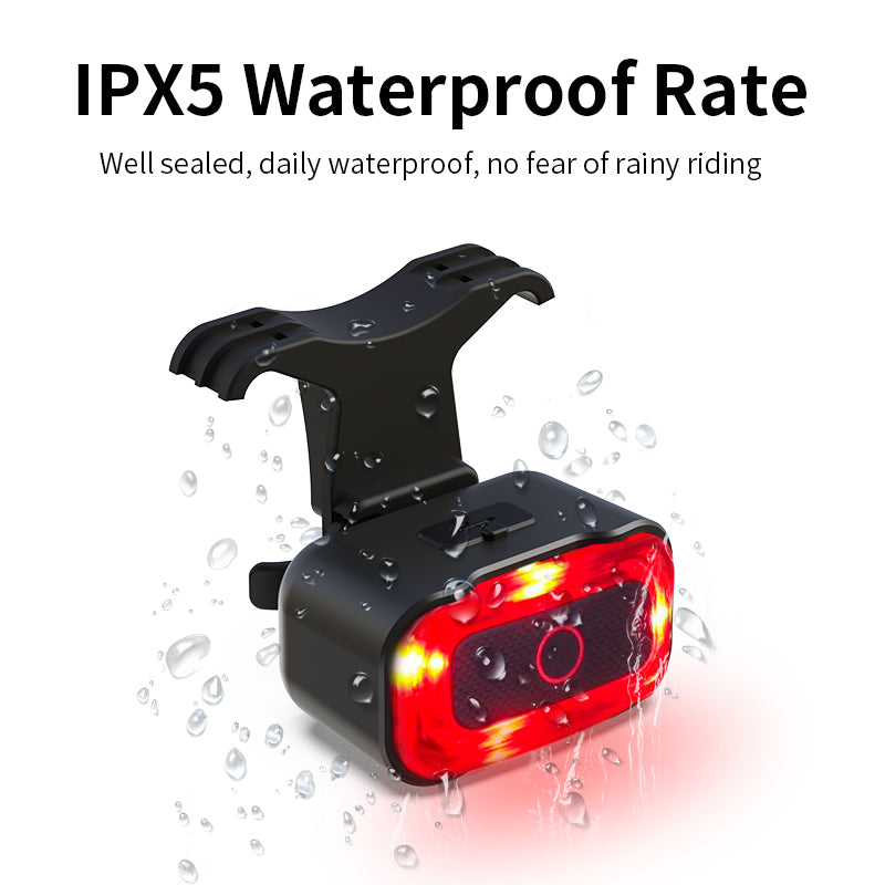 ECM Intelligent Induction Brake Bicycle Tail Light Road Mountain Bike Charging Warning Children's Cycling Equipment