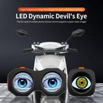 ECM new road bike demon eye HD animation DIY taillight Smart road bike taillight with mobile phone image transfer and custom emoticons