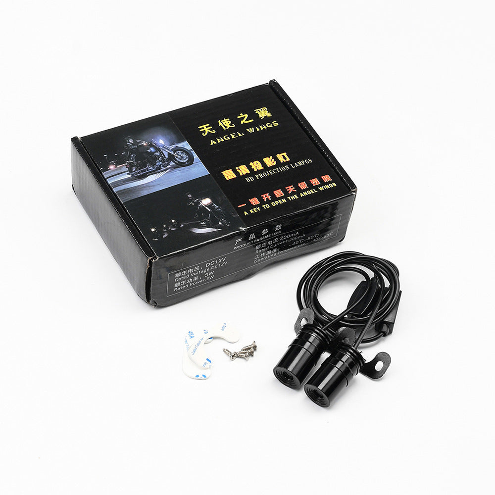 ECM universal modified motorcycle electric car angel wing atmosphere light chassis projection light atmosphere light projection light LED floor light