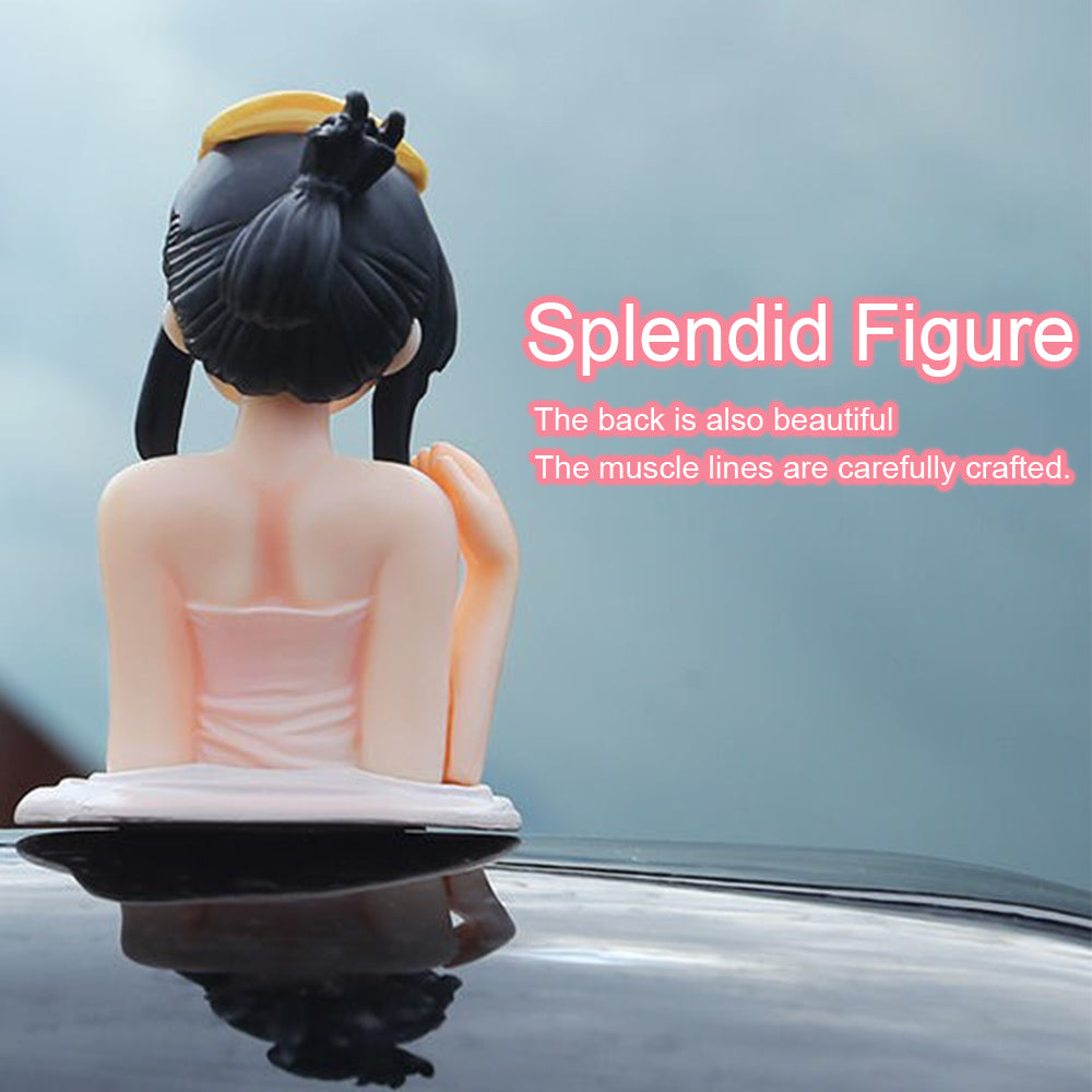 Shaking chest figurine decoration ornaments Internet celebrity decoration sexy girl car center console model ornaments