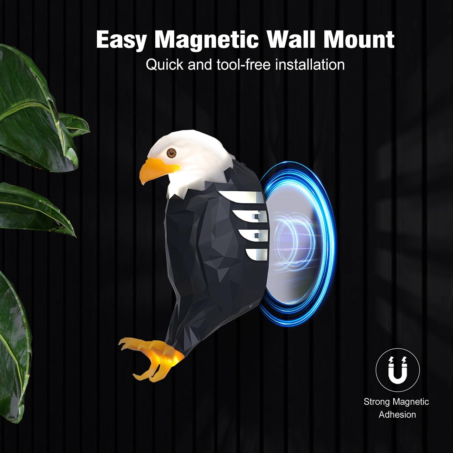 Simple animal eagle projection lamp battery powered and detachable charging magnetic wall mounted personality wall lamp light luxury creative home night light