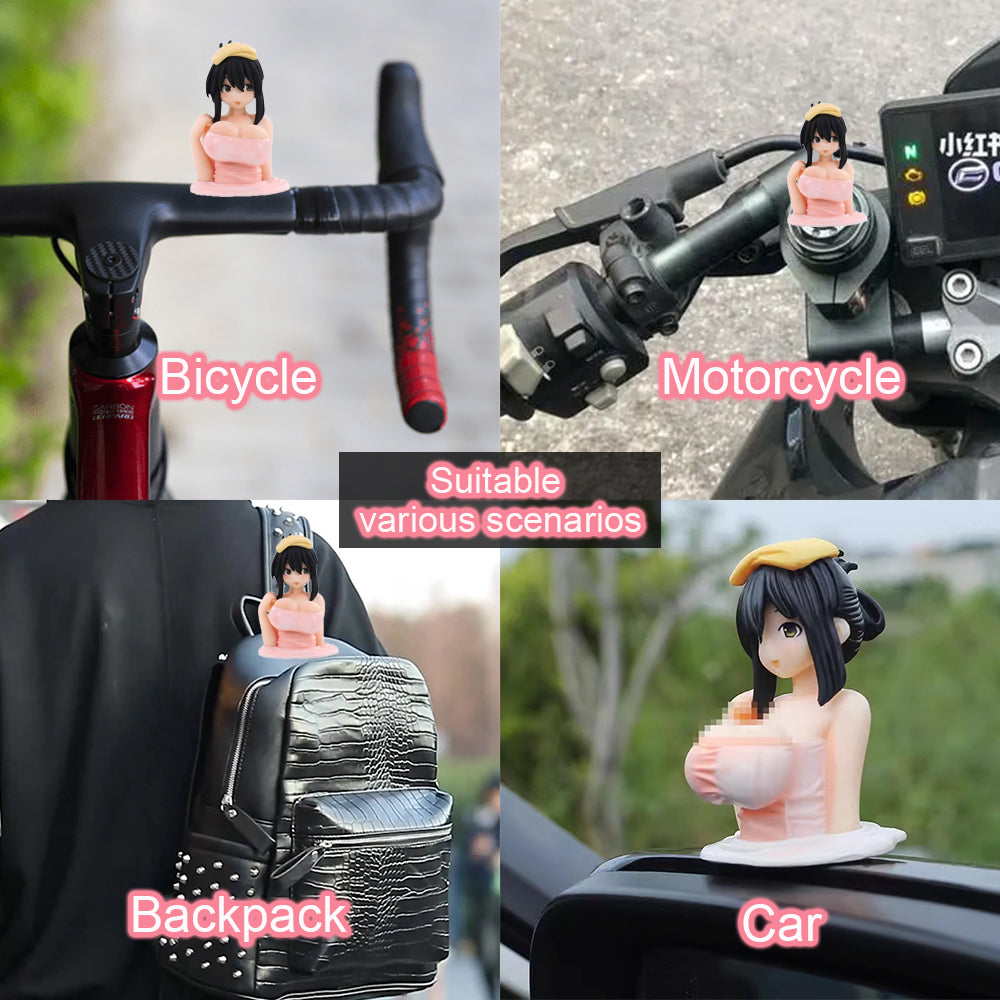 Shaking chest figurine decoration ornaments Internet celebrity decoration sexy girl car center console model ornaments