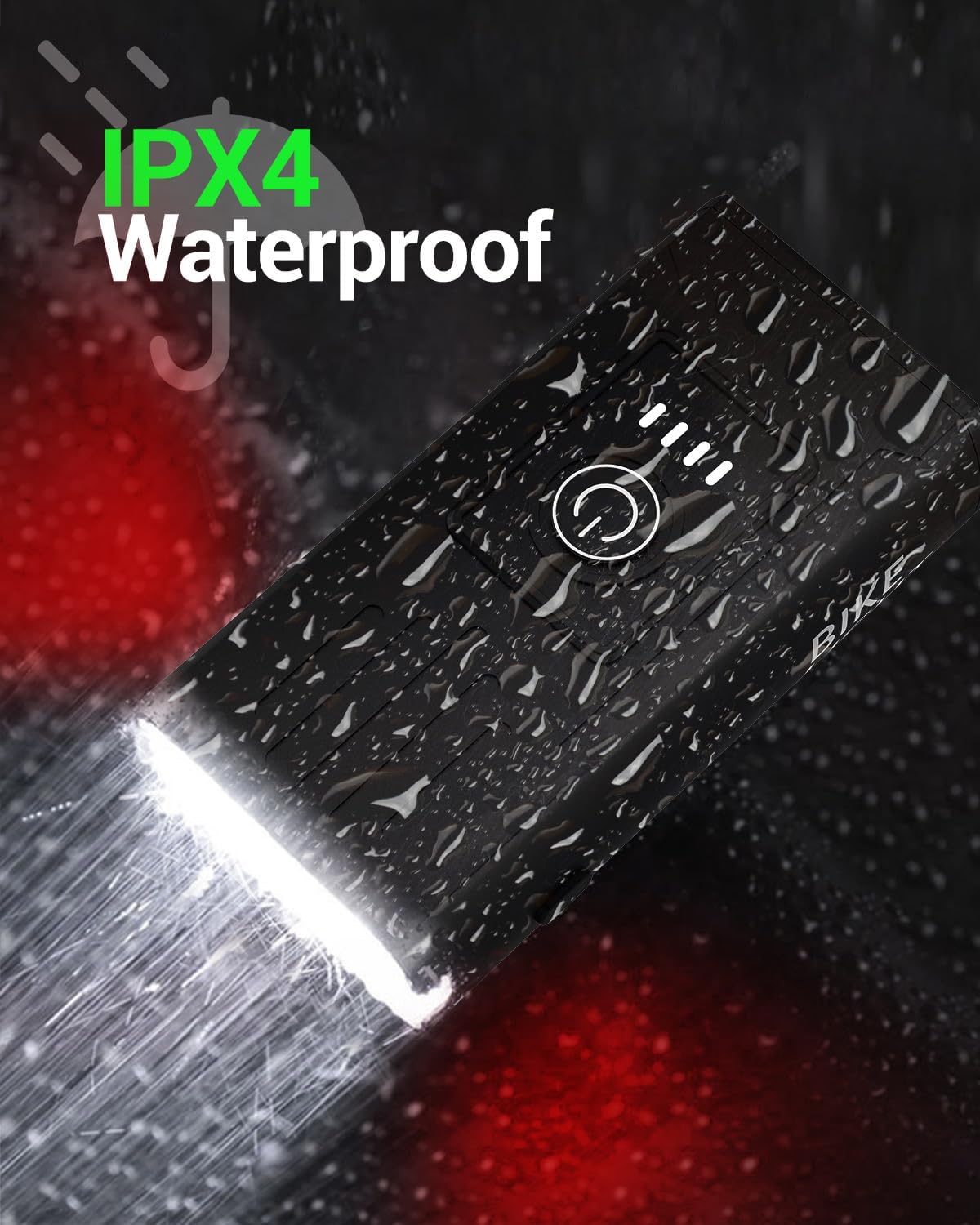 ECM Bicycle Front and Tail Light Set USB Rechargeable Front and Rear Bike Lights Waterproof Multiple Modes Easy to Install