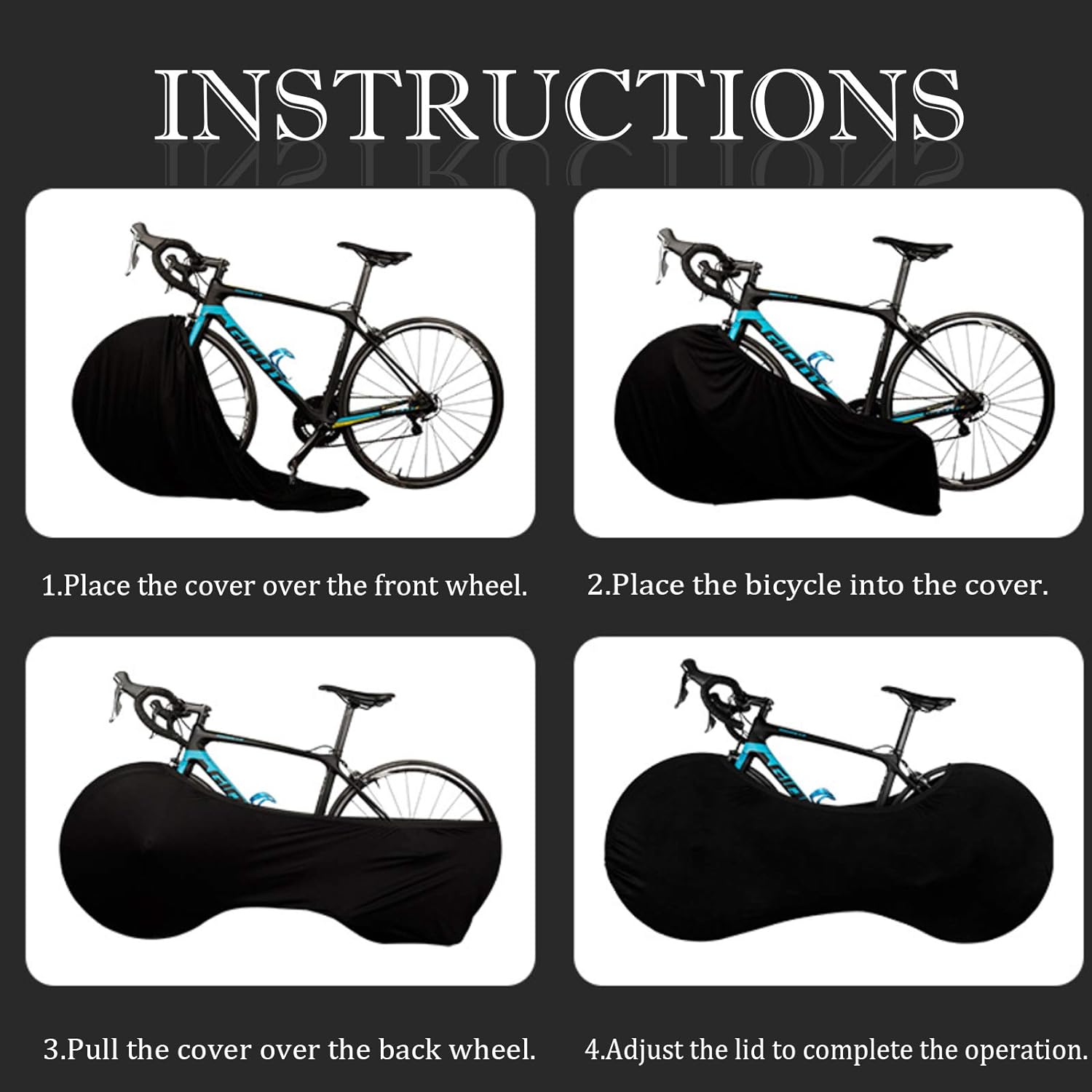 ECM elastic bicycle wheel cover mountain bike outdoor indoor dust cover, bicycle protective equipment tire cover, suitable for mountain bike road bike