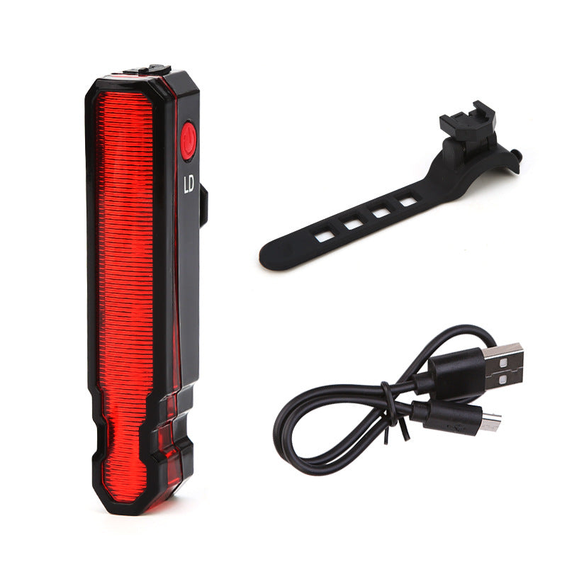 ECM New USB Rechargeable Bike Light Laser Tail Light Night Cycling LED Warning Light Red Light Outdoor Cycling Equipment