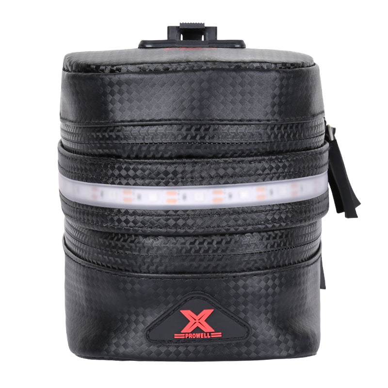 ECM bicycle, mountain bike tail bag with light, road bike seat bag, tool bag, saddle bag