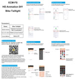 ECM new road bike demon eye HD animation DIY taillight Smart road bike taillight with mobile phone image transfer and custom emoticons