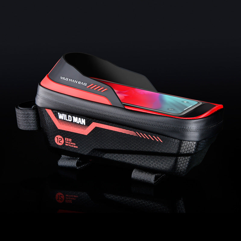 ECM mountain bike front beam bag EVA hard shell road bike upper mobile phone rainproof front saddle bag