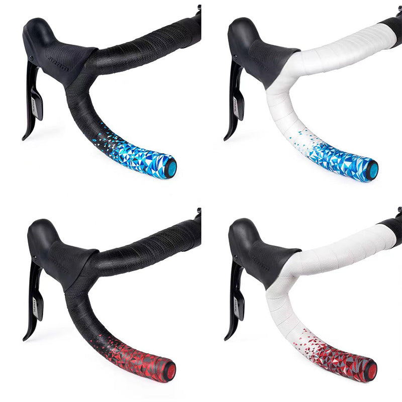 ECM road bike two-color gradient handlebar with PU high elastic wrap handlebar with anti-slip shock absorber bicycle EVA Bend bar tape