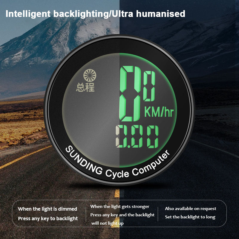 ECM new bicycle wireless backlight computer mountain bike speedometer odometer stopwatch bicycle equipment accessories