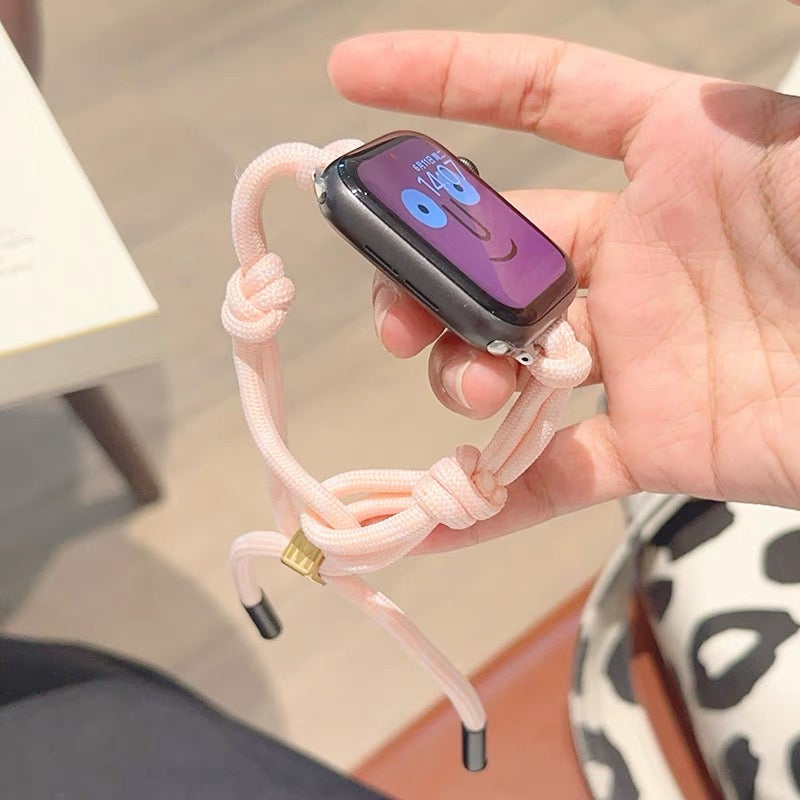 ECM wrist rope braided watch strap compatible with Apple Watch, men's and women's styles, suitable for iWatch series 9/8/7/6/5/4/3/2/1/SE/Ultra