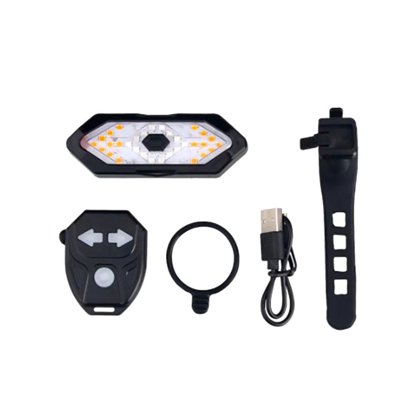 ECM Bicycle Turn Tail Light USB Rechargeable Bicycle LED Tail Light Wireless Remote Control Turn Signal Warning Light Cycling Equipment