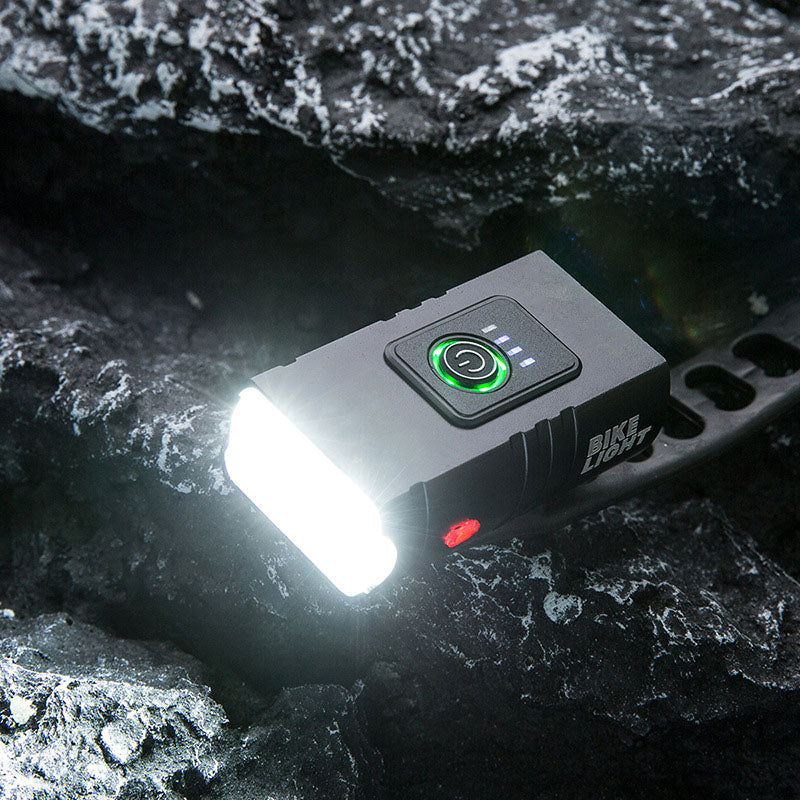 ECM New Rechargeable Bike Lights, Long Battery Life Energy-saving High-brightness Aluminum Alloy Bicycle Headlight Bicycle Lighting Equipment Accessories