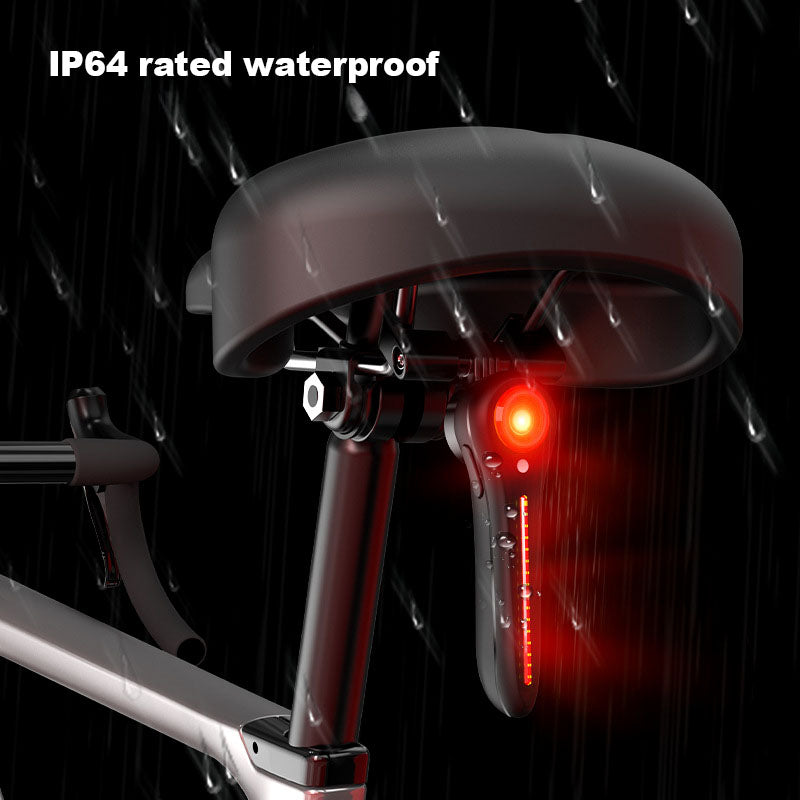 ECM road bike mountain bike bicycle brake tail light multiple modes charging IP64 waterproof cycling equipment accessories