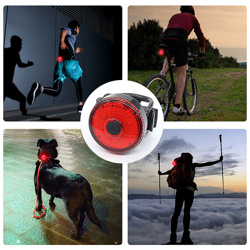 ECM new strap bicycle creative USB charging tail light mountain bike outdoor night riding tail light riding equipment accessories