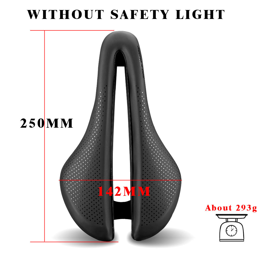 ECM smart tail light hollow seat cushion, comfortable version of hollow mountain road bicycle saddle, cycling equipment for men and women