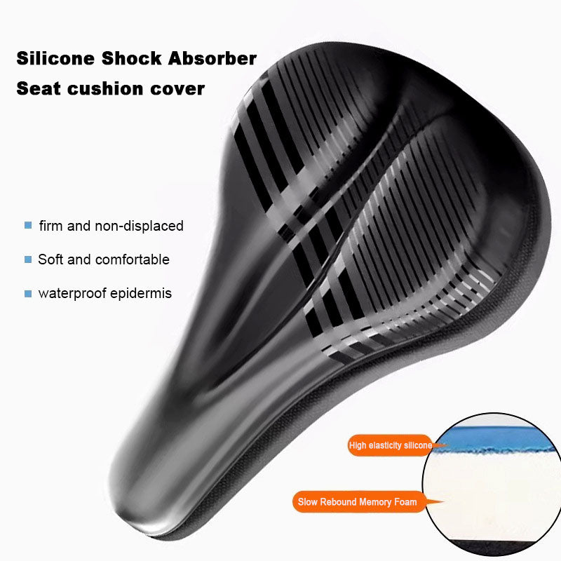 ECM bicycle silicone seat cover road mountain bike waterproof thickened silicone shockproof super soft seat
