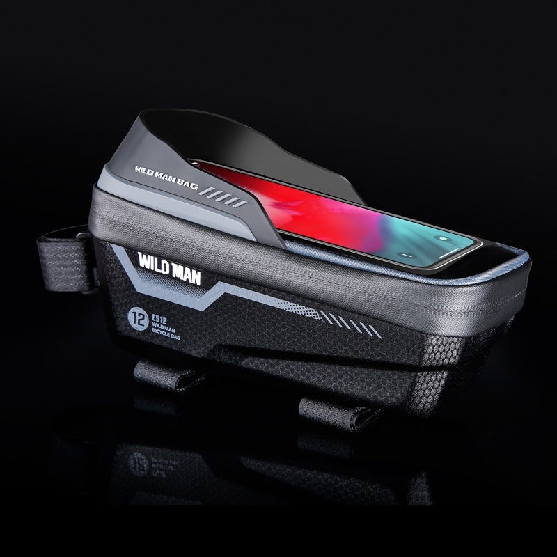 ECM mountain bike front beam bag EVA hard shell road bike upper mobile phone rainproof front saddle bag