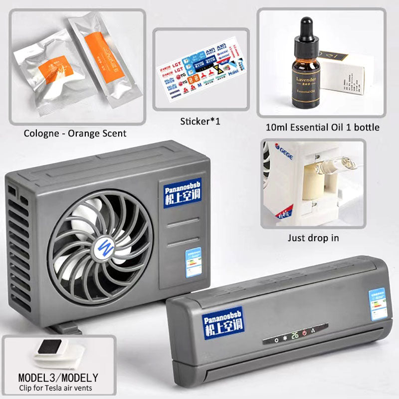 ECM solar air conditioner model car aromatherapy ornaments air outlet air conditioner aromatherapy car interior decorations with long-lasting fragrance