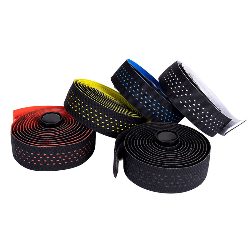 ECM road handlebar with rainbow perforated PU breathable anti-slip wear-resistant shock-absorbing tape