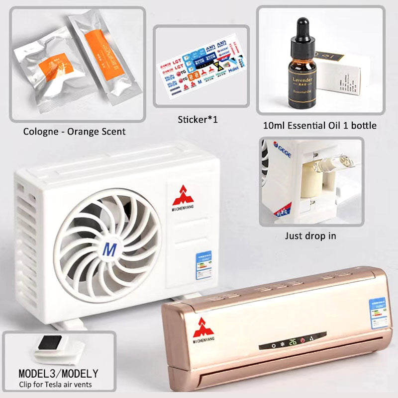 ECM solar air conditioner model car aromatherapy ornaments air outlet air conditioner aromatherapy car interior decorations with long-lasting fragrance