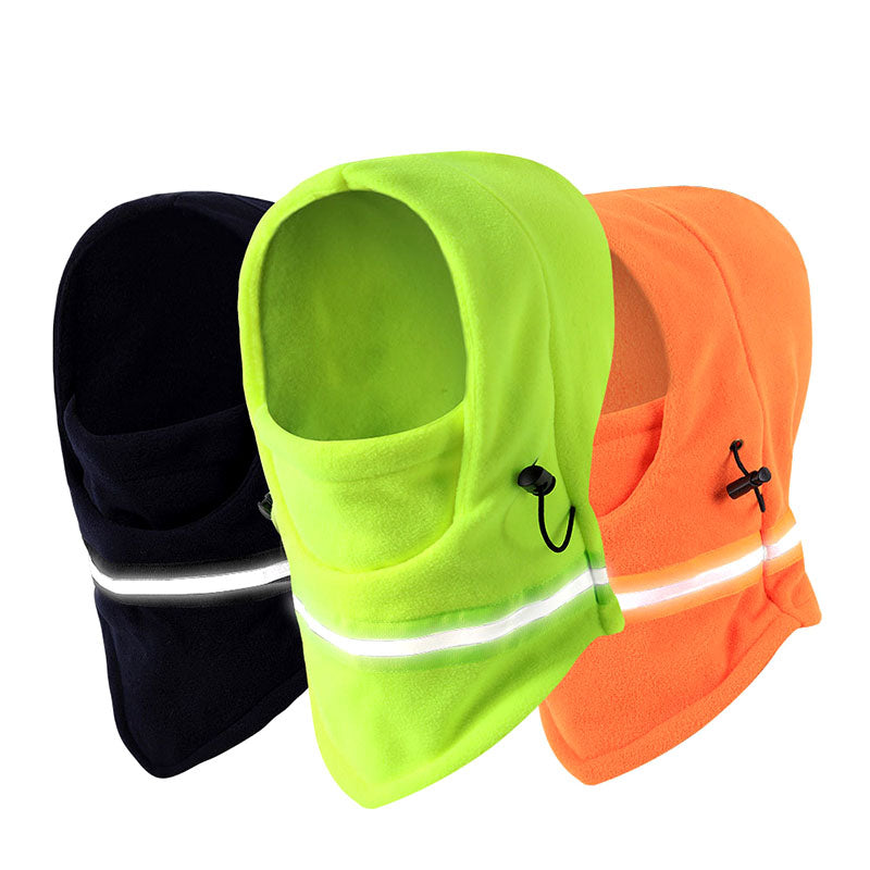 ECM New Autumn and Winter Cycling Mask Warm and Lockable Outdoor Sports Adjustable Headgear Night Cycling Safety Reflective Strip Hat