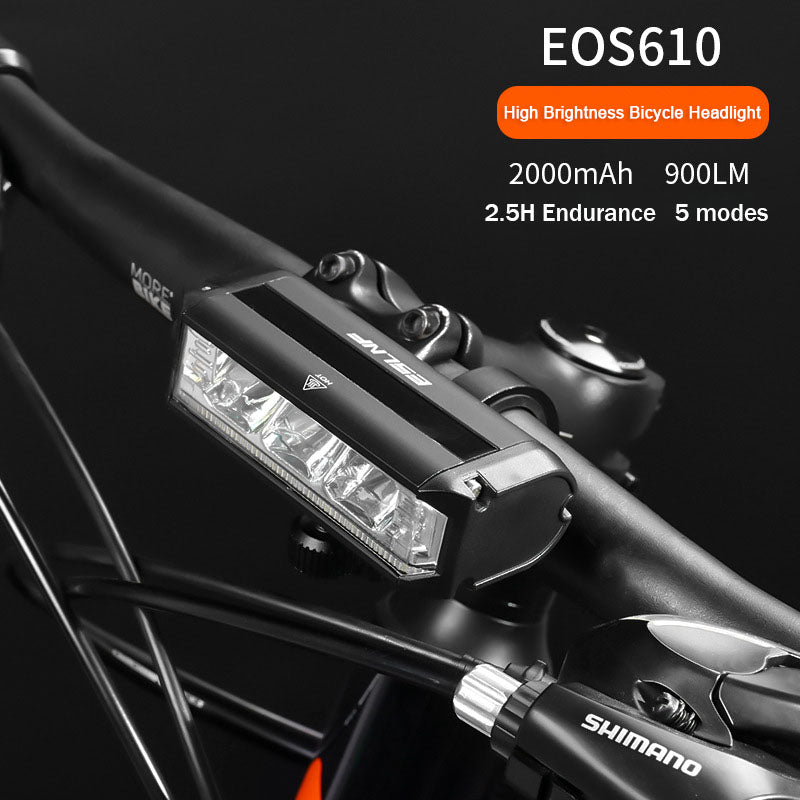 ECM New Bicycle Light Aluminum Alloy USB Rechargeable Bicycle Headlight High Bright Night Rider Flashlight Outdoor Cycling Accessories