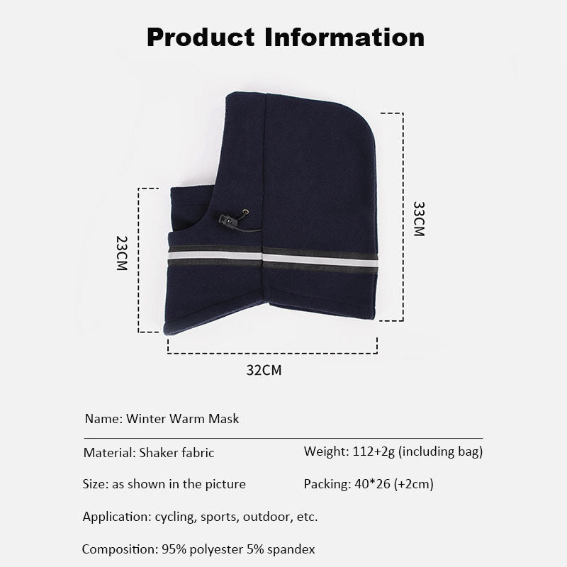 ECM New Autumn and Winter Cycling Mask Warm and Lockable Outdoor Sports Adjustable Headgear Night Cycling Safety Reflective Strip Hat