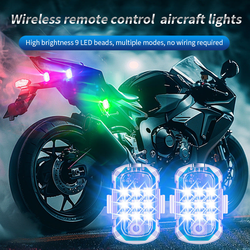 ECM wireless remote control LED strobe light, 8 colors switching USB charging waterproof anti-collision LED emergency warning light suitable for cars motorcycles bicycles drones and other multi-purpose