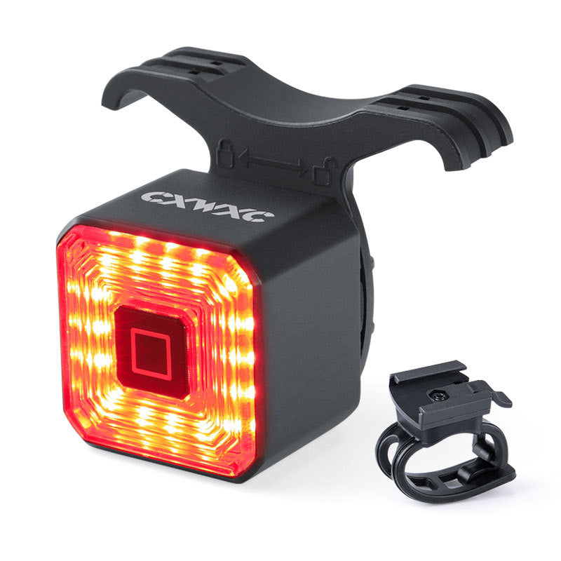 ECM bicycle smart brake tail light USB charging reminder light warning light mountain road bike riding equipment