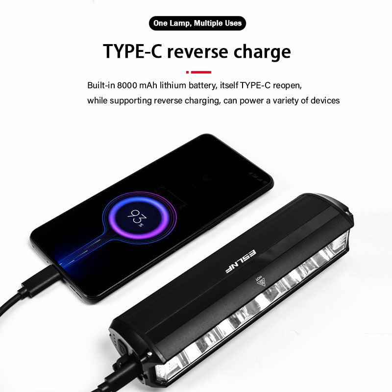 ECM New Bicycle Light Aluminum Alloy USB Rechargeable Bicycle Headlight High Bright Night Rider Flashlight Outdoor Cycling Accessories