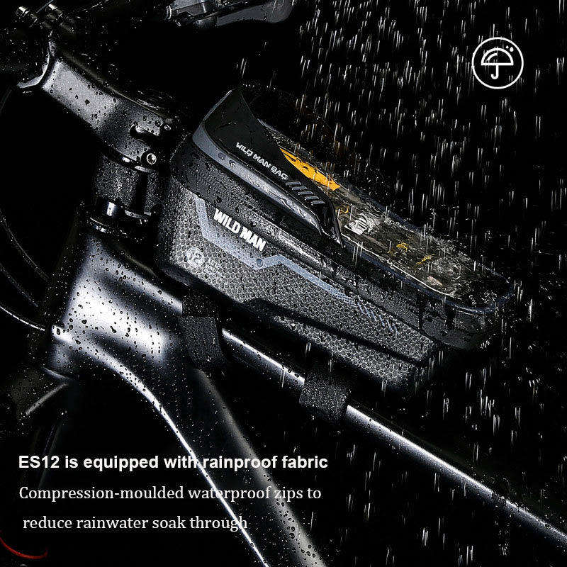 ECM mountain bike front beam bag EVA hard shell road bike upper mobile phone rainproof front saddle bag