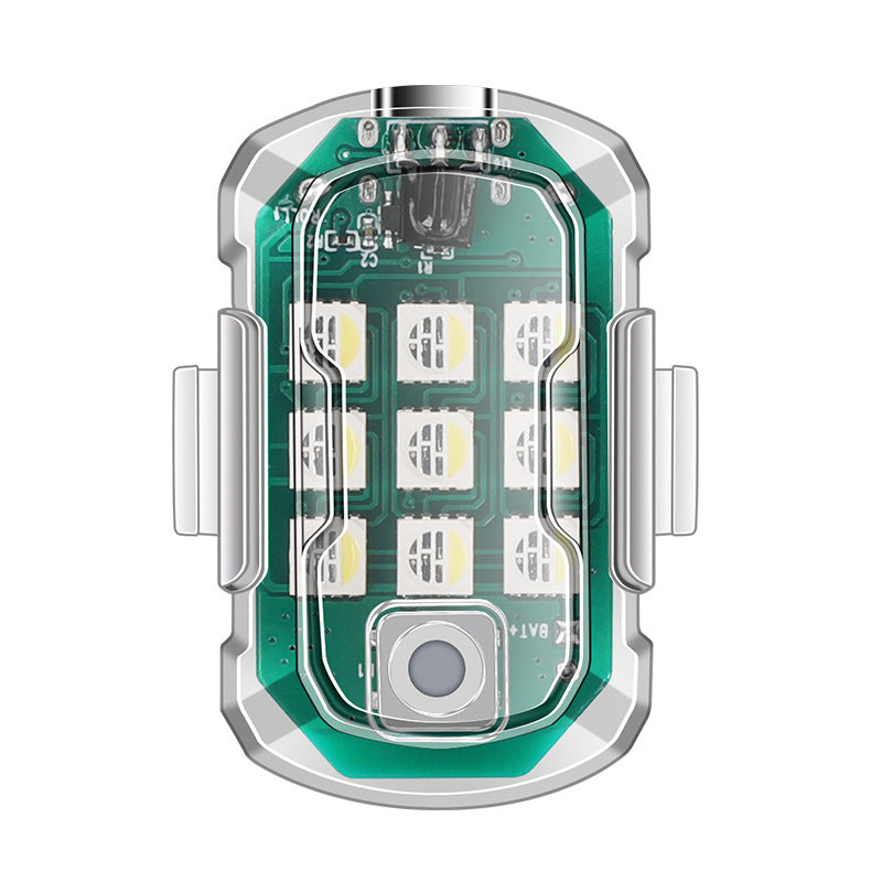 ECM wireless remote control LED strobe light, 8 colors switching USB charging waterproof anti-collision LED emergency warning light suitable for cars motorcycles bicycles drones and other multi-purpose