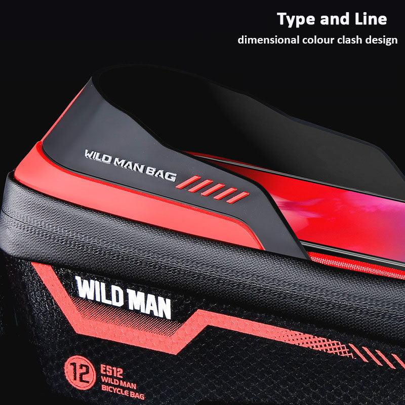 ECM mountain bike front beam bag EVA hard shell road bike upper mobile phone rainproof front saddle bag