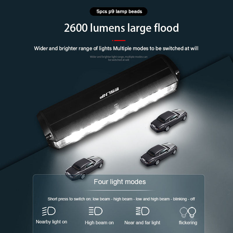 ECM New Bicycle Light Aluminum Alloy USB Rechargeable Bicycle Headlight High Bright Night Rider Flashlight Outdoor Cycling Accessories