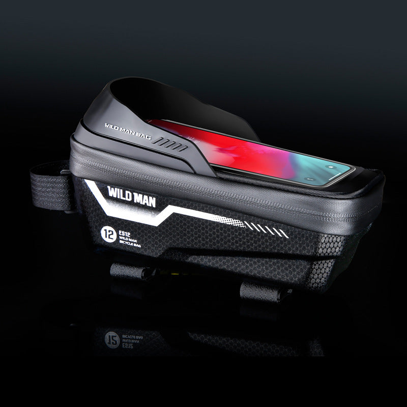 ECM mountain bike front beam bag EVA hard shell road bike upper mobile phone rainproof front saddle bag