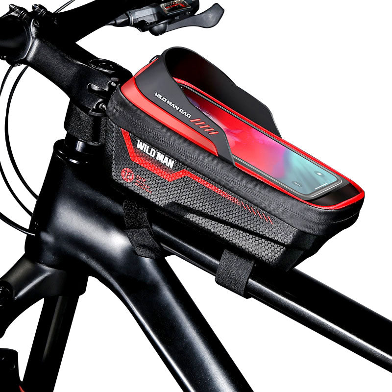 ECM mountain bike front beam bag EVA hard shell road bike upper mobile phone rainproof front saddle bag