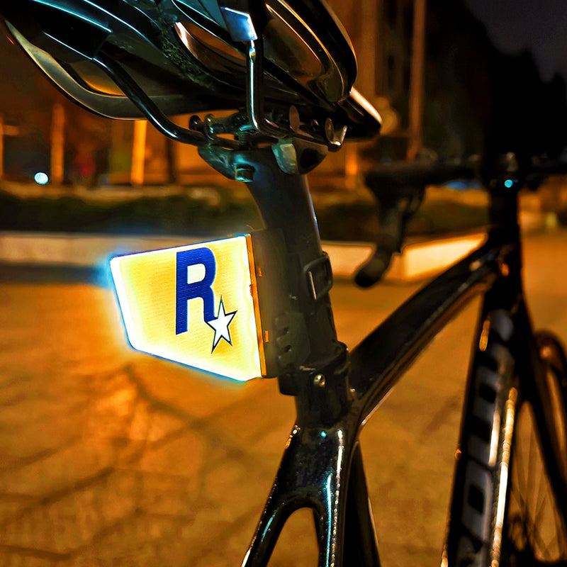 EDM road bike mountain bike rechargeable luminous number plate supports customization [please send pictures to contact customer service for customization]