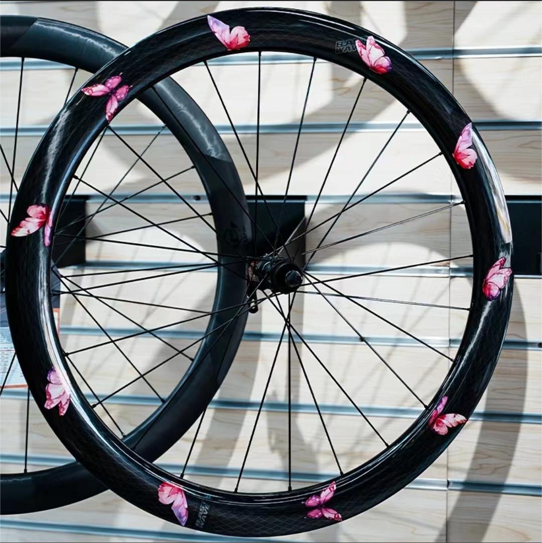 ECM bicycle wheel reflective stickers butterfly wheel stickers road bike stickers [Note: For wheels with a rim height of 50mm or more]