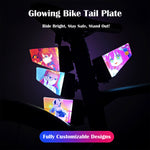 EDM road bike mountain bike rechargeable luminous number plate supports customization [please send pictures to contact customer service for customization]