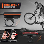 ECM Bicycle Front and Tail Light Set USB Rechargeable Front and Rear Bike Lights Multiple Modes Easy to Install